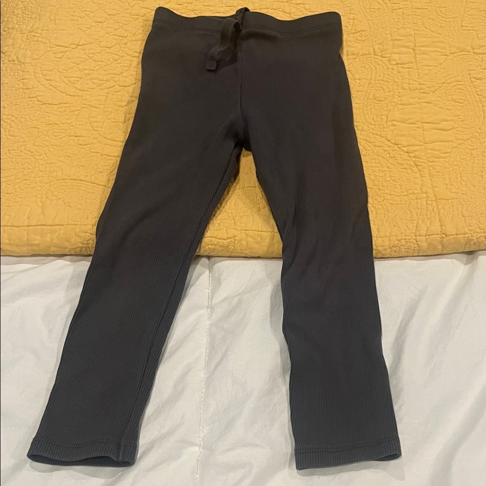 Zara Kids Dark Gray Ribbed Leggings
